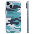 iPhone 14 TPU Cover - Blå Camouflage