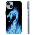 iPhone 14 TPU Cover - Blå Ild Drage
