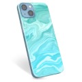 iPhone 14 TPU Cover - Blå Marmor