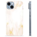 iPhone 14 TPU Cover - Gylden Perle Marmor