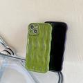 iPhone 15 3D lineær bølgetaske - grøn