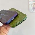iPhone 15 3D lineær bølgetaske - grøn