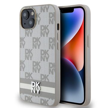 iPhone 15 DKNY Checkered Pattern and Stripe Cover