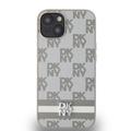 iPhone 15 DKNY Checkered Pattern and Stripe Cover