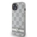 iPhone 15 DKNY Checkered Pattern and Stripe Cover