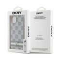 iPhone 15 DKNY Checkered Pattern and Stripe Cover