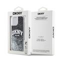 iPhone 15 DKNY Liquid Glitter Arch Logo Cover - Sort