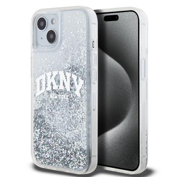 iPhone 15 DKNY Liquid Glitter Arch Logo Cover
