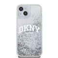iPhone 15 DKNY Liquid Glitter Arch Logo Cover