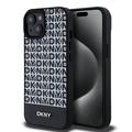 iPhone 15 DKNY Repeat Pattern Bottom Stripe Cover - MagSafe-kompatibel