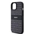 iPhone 15 DKNY Repeat Pattern Tonal Stripe Cover - Sort