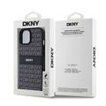 iPhone 15 DKNY Repeat Pattern Tonal Stripe Cover - Sort