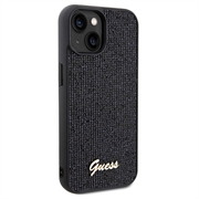 iPhone 15 Guess Disco Metal Script Logo Cover - Sort