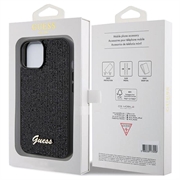 iPhone 15 Guess Disco Metal Script Logo Cover - Sort