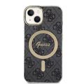iPhone 15 Guess IML 4G Cover - MagSafe-kompatibel - sort