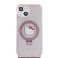 iPhone 15 Hello Kitty IML Ringstand Glitter MagSafe Cover - Pink