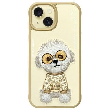 iPhone 15 Nimmy Friends Glasses Cool Hund Cover - Kaki