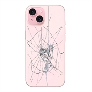 iPhone 15 Plus Bagcover Reparation - kun glasset - Pink
