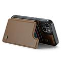 iPhone 15 Plus Caseme C22-etui RFID-kortpung - brun