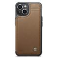 iPhone 15 Plus Caseme C22-etui RFID-kortpung - brun