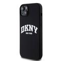 iPhone 15 Plus DKNY Liquid Silicone Arch Logo Cover - MagSafe-kompatibel - Sort