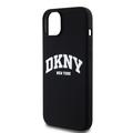 iPhone 15 Plus DKNY Liquid Silicone Arch Logo Cover - MagSafe-kompatibel - Sort