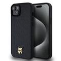 iPhone 15 Plus DKNY Repeat Pattern Stack Logo Cover - MagSafe-kompatibel - Sort