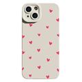 iPhone 15 Plus Slim TPU-cover med hjertemønster
