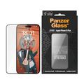 iPhone 15 Plus PanzerGlass Ceramic Protection Ultra-Wide Fit EasyAligner Skærmbeskytter - 9H - Sort kant
