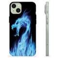iPhone 15 Plus TPU Cover - Blå Ild Drage