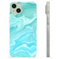 iPhone 15 Plus TPU Cover - Blå Marmor