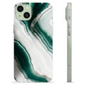 iPhone 15 Plus TPU Cover - Smaragd Marmor
