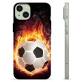 iPhone 15 Plus TPU Cover - Fodbold Flamme