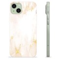 iPhone 15 Plus TPU Cover - Gylden Perle Marmor