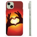 iPhone 15 Plus TPU Cover - Hjertesilhuet