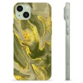 iPhone 15 Plus TPU Cover - Oliv Marmor