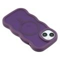 iPhone 15 Plus/14 Plus Bølgekant magnetisk hybrid cover - lilla