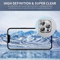 iPhone 15 Pro/15 Pro Max Hat Prince Glitter Kamera Linse Beskytter - Sølv