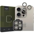 iPhone 15 Pro/15 Pro Max Hofi Camring Pro+ Kameralinsebeskytter - Titanium / Sort Kant