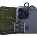 iPhone 15 Pro/15 Pro Max Hofi Camring Pro+ Kameralinsebeskytter - Navy Kant