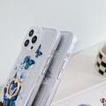 iPhone 15 Pro Sommerfugl TPU Cover med Ringholder - farverig