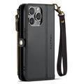 iPhone 15 Pro CaseMe C36 RFID Taske / Etui m. Pung - Sort