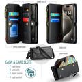 iPhone 15 Pro CaseMe C36 RFID Taske / Etui m. Pung - Sort