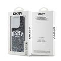 iPhone 15 Pro DKNY Liquid Glitter Arch Logo Cover - Sort