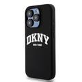 iPhone 15 Pro DKNY Liquid Silicone Arch Logo Cover - MagSafe-kompatibel - Sort