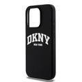 iPhone 15 Pro DKNY Liquid Silicone Arch Logo Cover - MagSafe-kompatibel - Sort