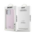 iPhone 15 Pro DKNY Liquid Silicone Metal Logo Case - Magsafe-kompatibel - Pink