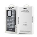 iPhone 15 Pro DKNY Repeat Pattern Bottom Stripe Cover - MagSafe-kompatibel - Sort