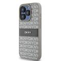 iPhone 15 Pro DKNY Repeat Pattern Tonal Stripe Cover - Beige