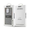 iPhone 15 Pro DKNY Repeat Pattern Tonal Stripe Cover - Beige